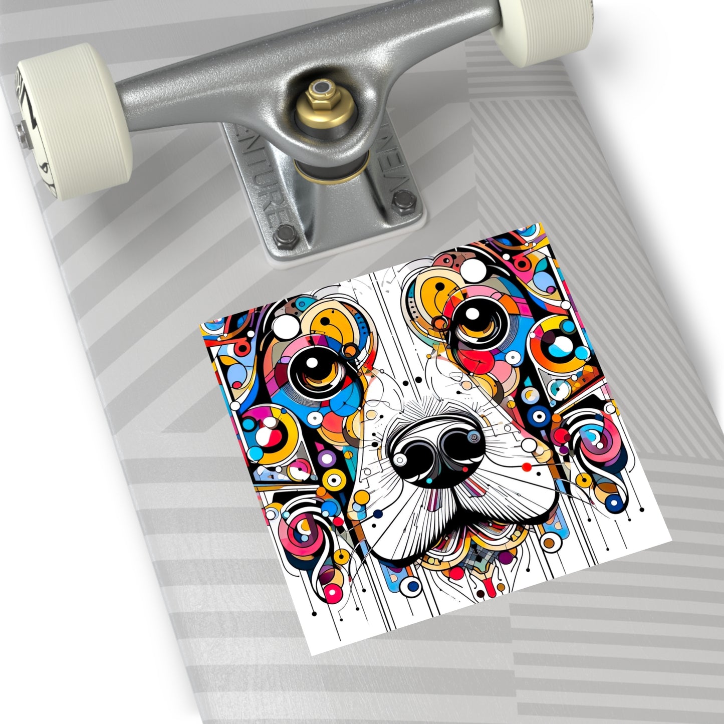 Springer Spaniel Style Square Vinyl Stickers