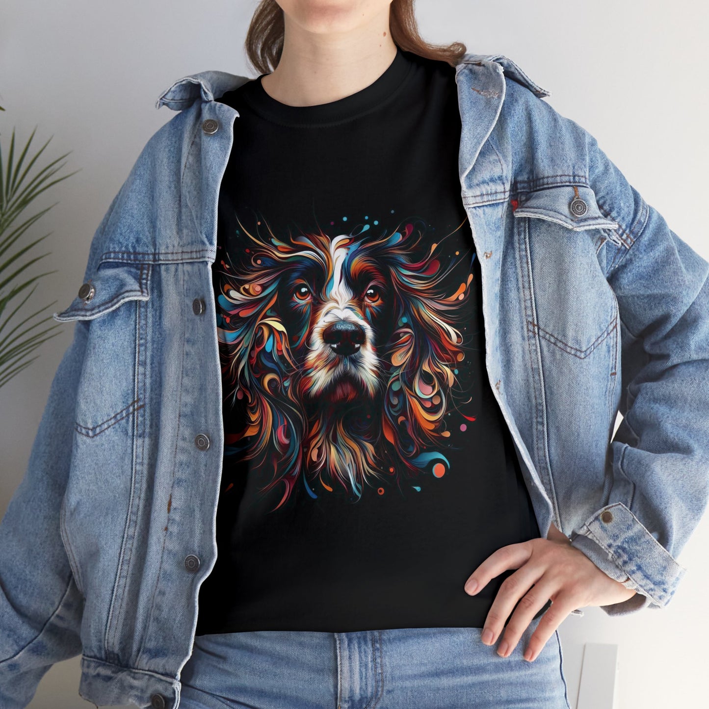 Springer Spaniel Styled Unisex Heavy Cotton Tee