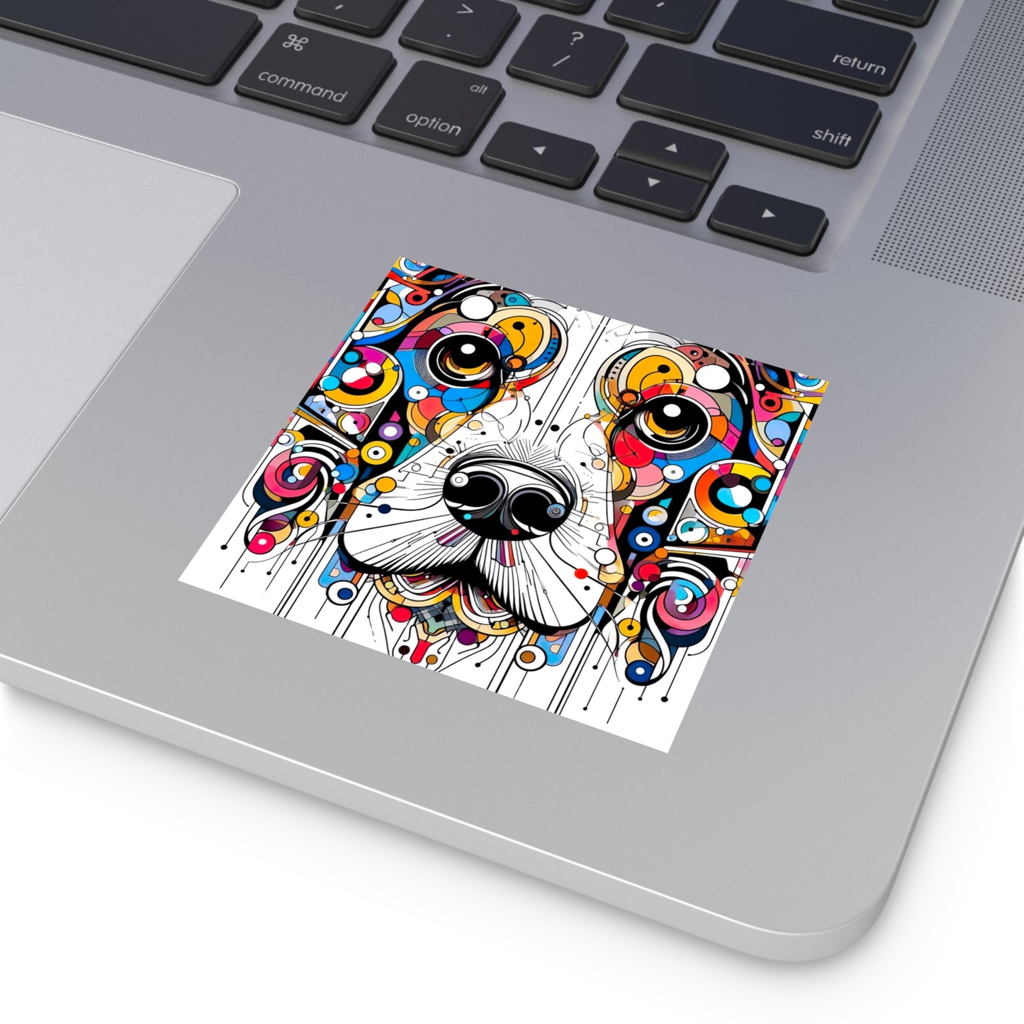 Springer Spaniel Style Square Vinyl Stickers