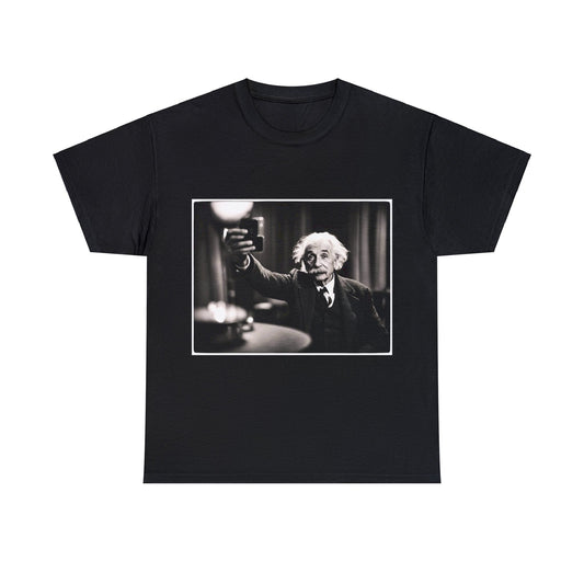 Einstein Selfie Styled Unisex Heavy Cotton Tee